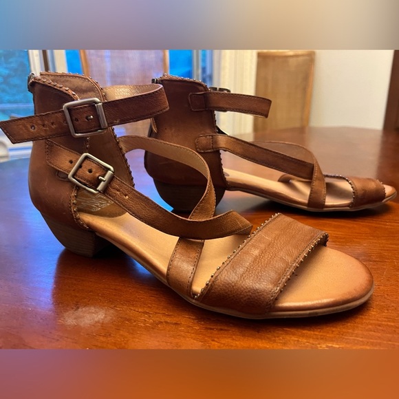 Miz Mooz NYC - Gladiator Sandals Size 41 Cosmo Brandy Brown Studded - Picture 2 of 8